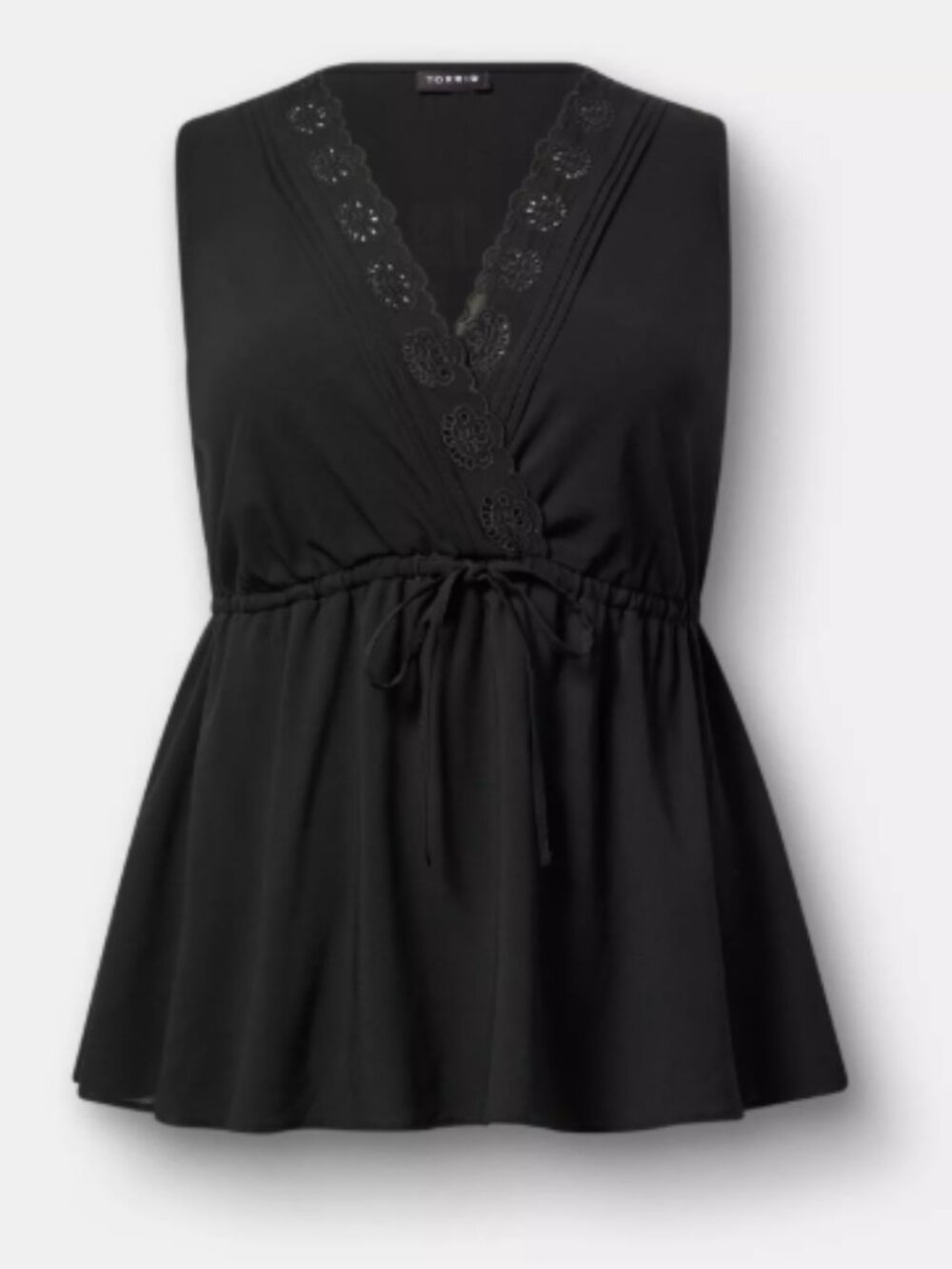 Torrid Babydoll Black Tank Top - Size 2